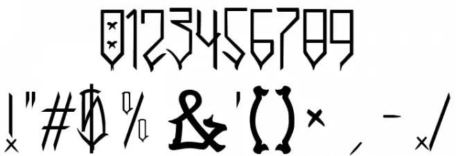 Sleepy Mano Font OTHER CHARS