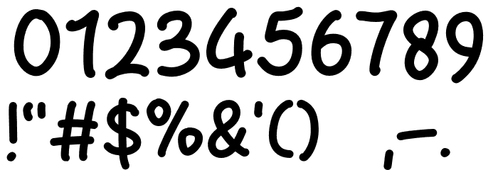 Sleepy Moody Font OTHER CHARS
