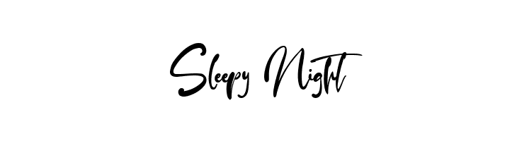 Sleepy Night  नि: शुल्क फ़ॉन्ट्स डाउनलोड