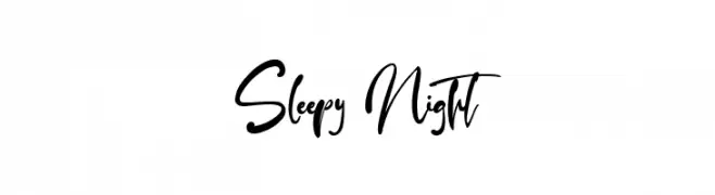 Sleepy Night  les polices de caractères gratuit tlcharger
