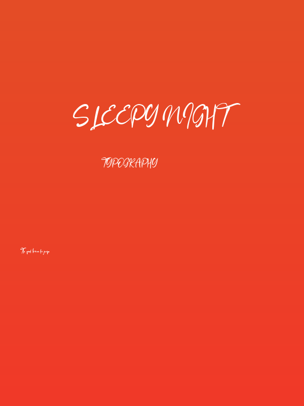 Sleepy Night Poster
