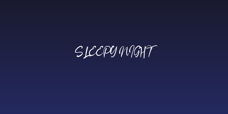 Sleepy Night Social Header
