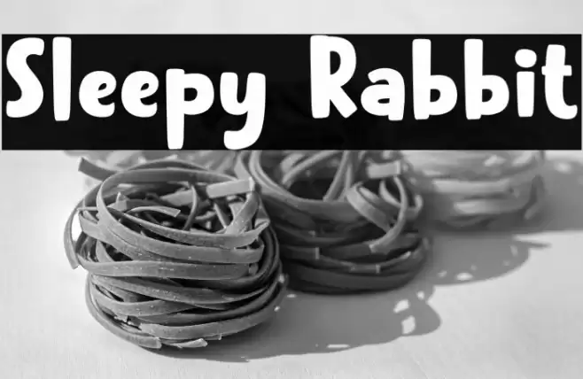 Sleepy Rabbit フォント examples