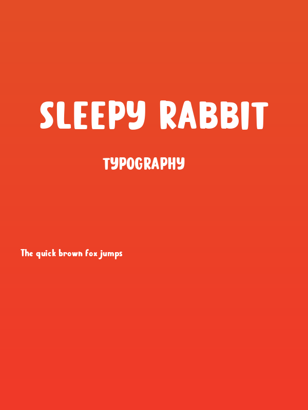 Sleepy Rabbit Poster