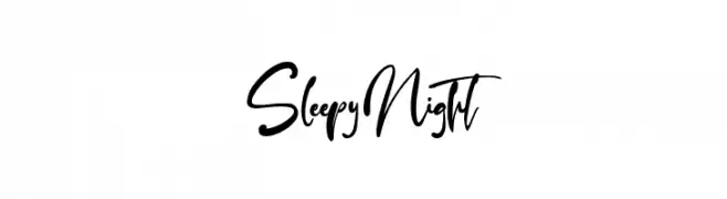 SleepyNight  Frei Schriftart Herunterladen