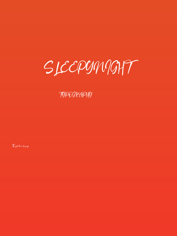 SleepyNight Poster