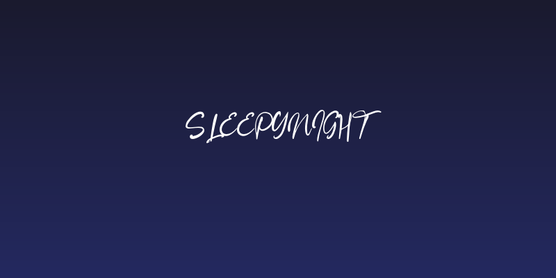 SleepyNight Social Header