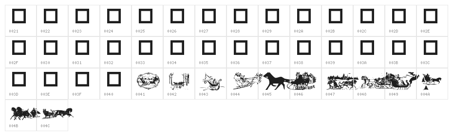 Sleigh Ride Character Map