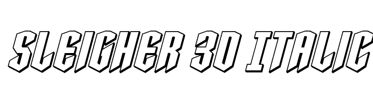 Sleigher 3D Italic  免费字体下载