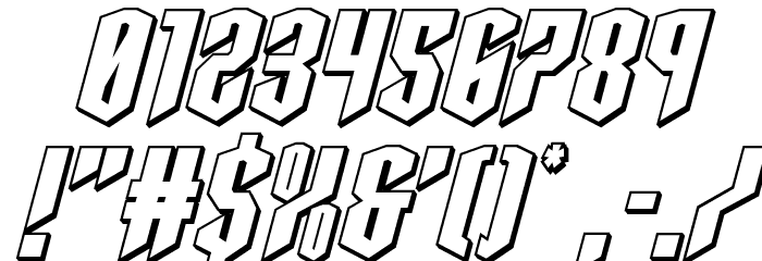Sleigher 3D Italic Font OTHER CHARS