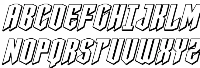 Sleigher 3D Italic Schriftart Groß