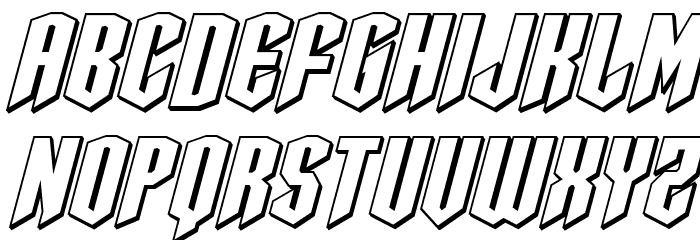 Sleigher 3D Italic Font LOWERCASE