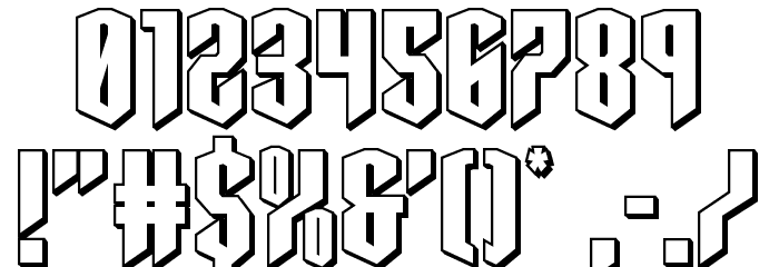 Sleigher 3D Font OTHER CHARS