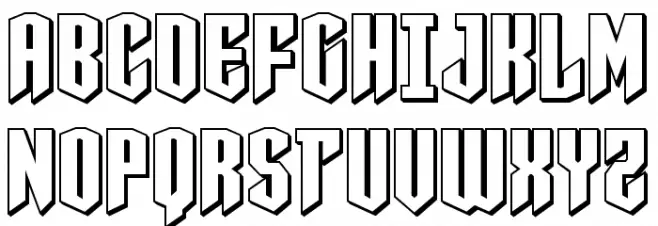 Sleigher 3D Schriftart Groß