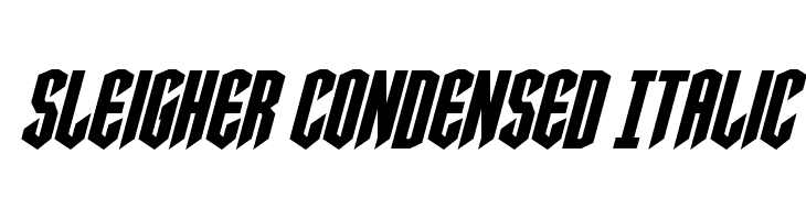 Sleigher Condensed Italic  免费字体下载
