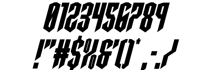 Sleigher Condensed Italic Font OTHER CHARS