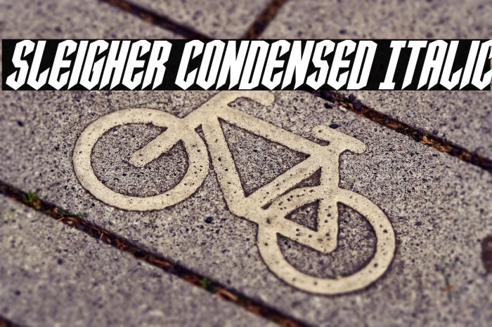 Sleigher Condensed Italic Example 2
