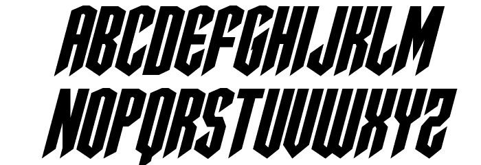 Sleigher Condensed Italic Font LOWERCASE