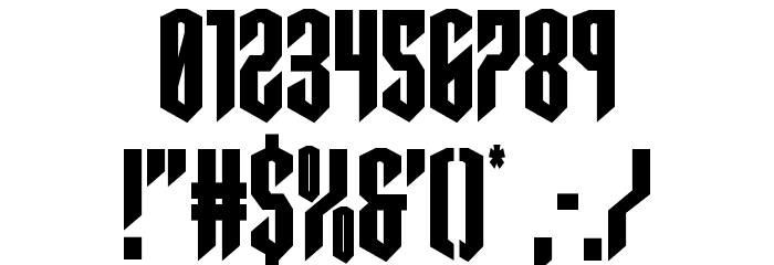 Sleigher Condensed Font OTHER CHARS