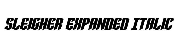 Sleigher Expanded Italic  Fuentes Gratis Descargar