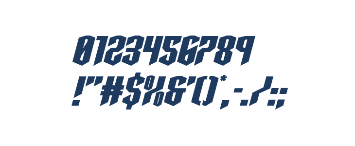 Sleigher Expanded Italic Other Characters