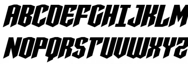 Sleigher Expanded Italic フォント 大文字
