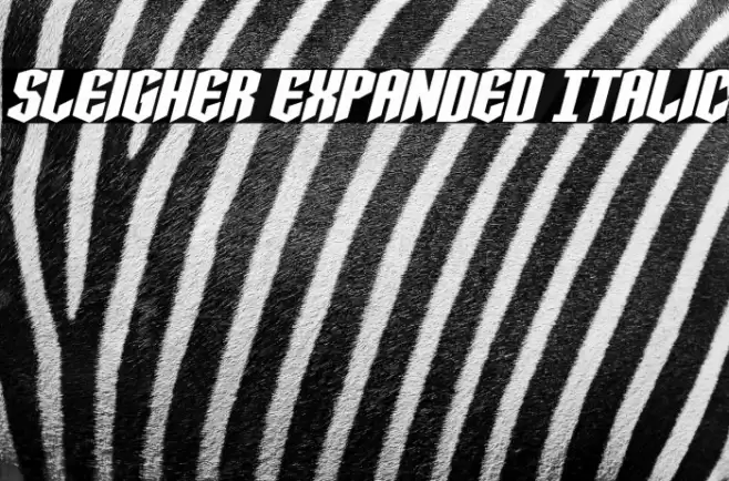 Sleigher Expanded Italic Font examples
