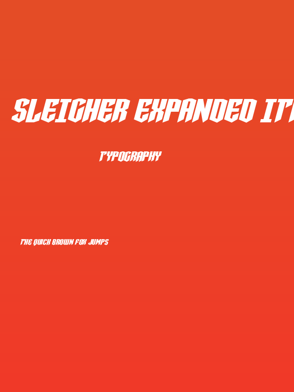 Sleigher Expanded Italic Poster
