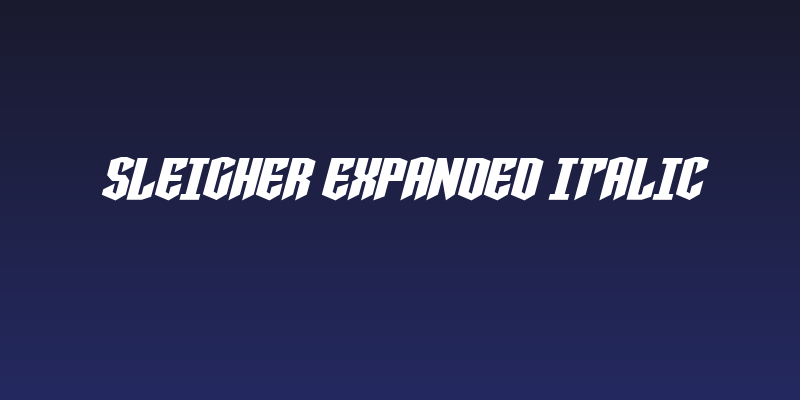 Sleigher Expanded Italic Social Header