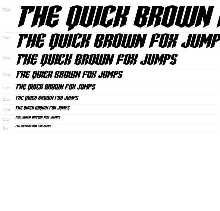 Sleigher Expanded Italic Waterfall