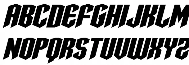 Sleigher Expanded Italic फ़ॉन्ट लोअरकेस