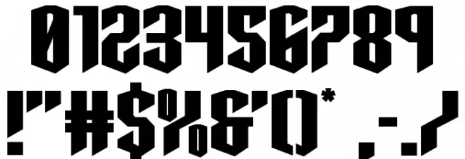 Sleigher Expanded Font OTHER CHARS