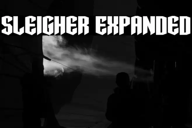 Sleigher Expanded Font examples