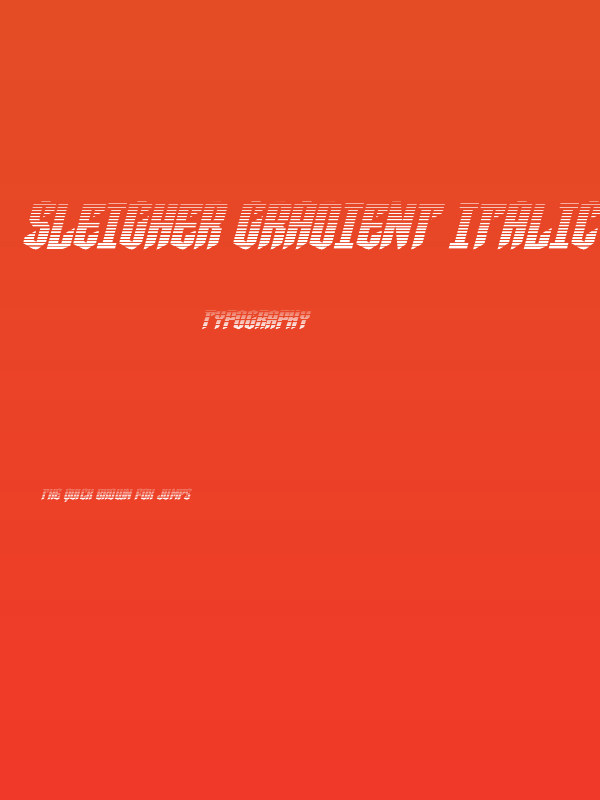 Sleigher Gradient Italic Poster