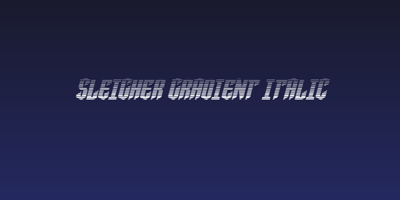 Sleigher Gradient Italic Social Header