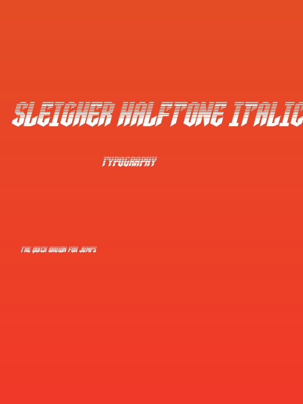 Sleigher Halftone Italic Poster