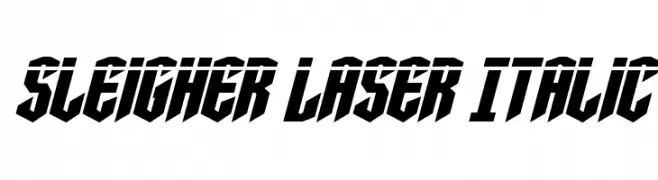 Sleigher Laser Italic  Скачать бесплатные шрифты