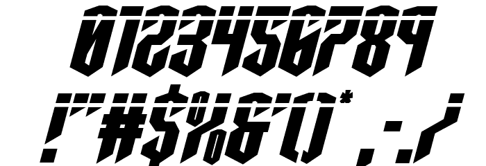 Sleigher Laser Italic Font OTHER CHARS