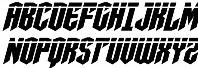 Sleigher Laser Italic Schriftart Groß