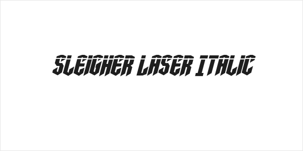 Sleigher Laser Italic Logo