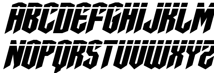 Sleigher Laser Italic Font LOWERCASE