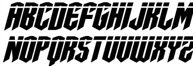 Sleigher Laser Italic Caratteri MINUSCOLO