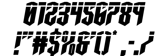Sleigher Laser Semi-Italic Font OTHER CHARS