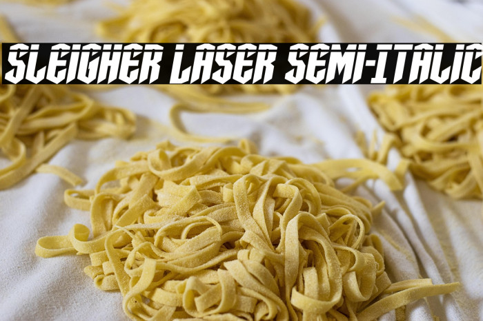 Sleigher Laser Semi-Italic Example 2