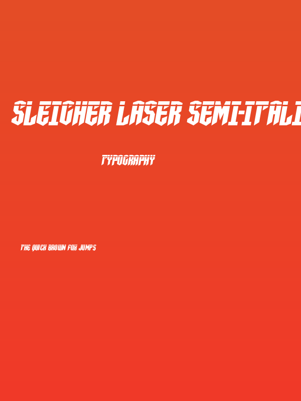 Sleigher Laser Semi-Italic Poster