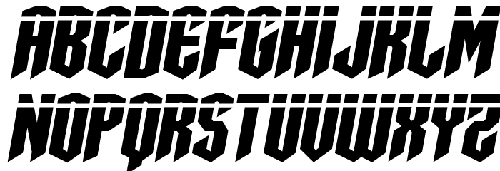 Sleigher Laser Semi-Italic Font LOWERCASE