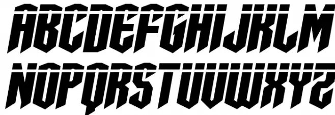 Sleigher Laser Semi-Italic फ़ॉन्ट लोअरकेस