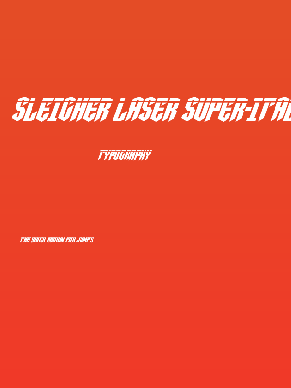 Sleigher Laser Super-Italic Poster
