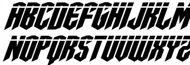 Sleigher Laser Super-Italic फ़ॉन्ट लोअरकेस
