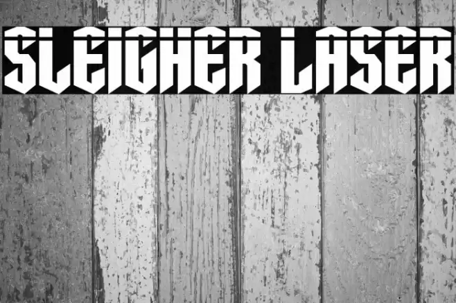 Sleigher Laser Font examples